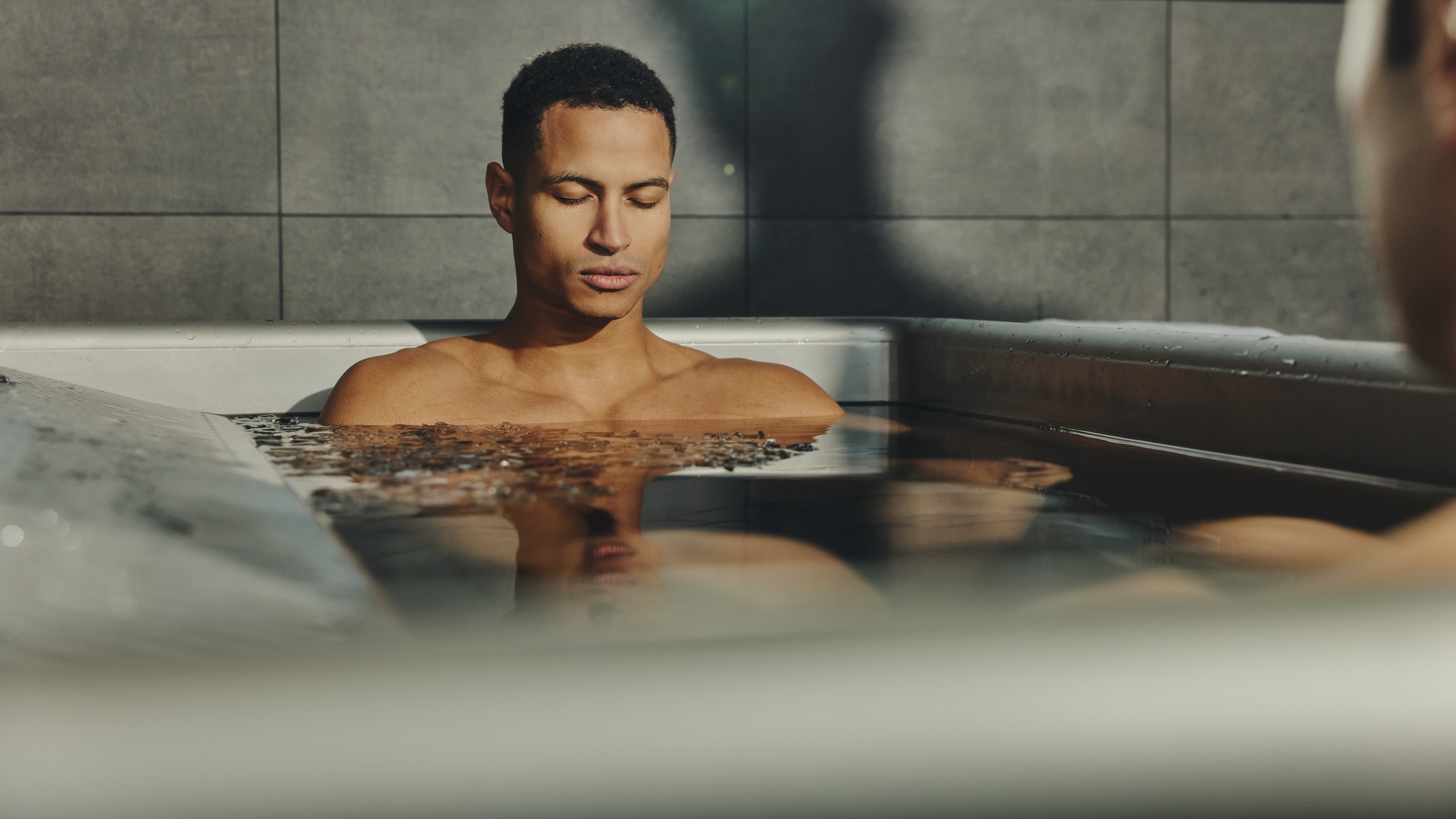 Ice bath on the floor — the ritual, taken seriously